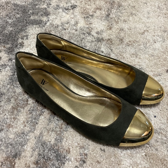 Worthington green & gold 9 womens flats suede size 9m - Picture 11 of 11
